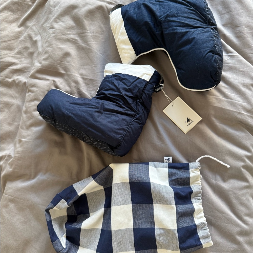 Black and White Booties with Checkered Bag